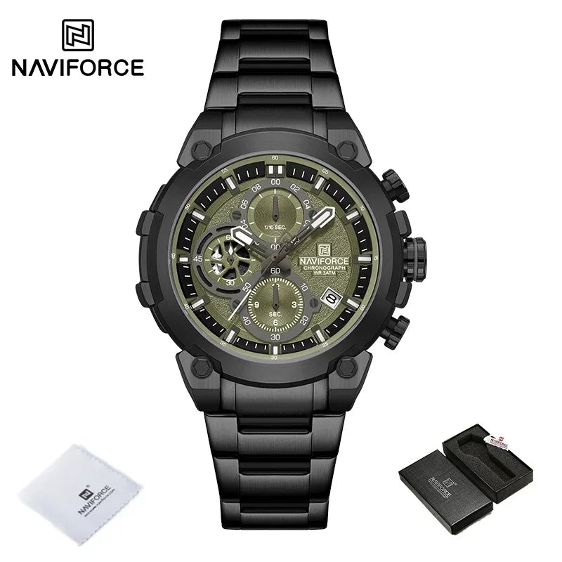 NAVIFORCE Men's Watches Top Luxury Original Quartz Wrist Watch for Men Chronograph Calendar Waterproof Man Watch Relojes Hombre
