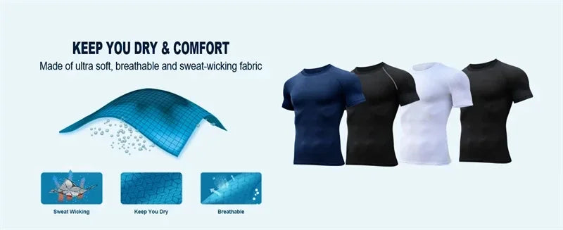 Gym Workout Rash Guard for Men Athletic Quick Dry Compression Shirts Berserk Print Tshirts Tees Tops Undershirts Baselayers - Sun Studio
