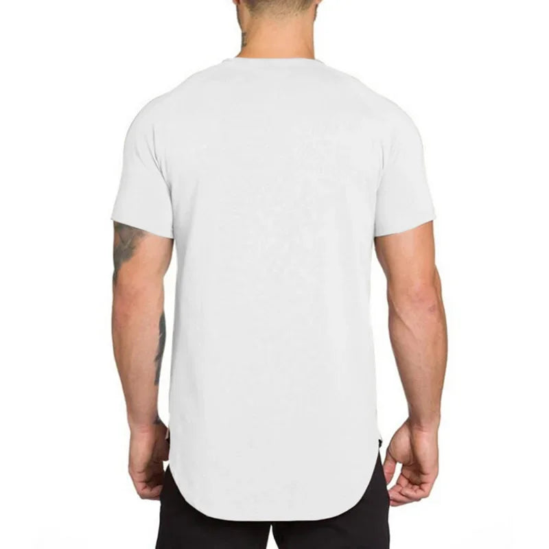 Gym Bodybuilding Workout Clothing Sportswear Mens Casual Short-sleeved Cotton Shirts Summer Fitness Breathable Slim Fit T-Shirts - Sun Studio