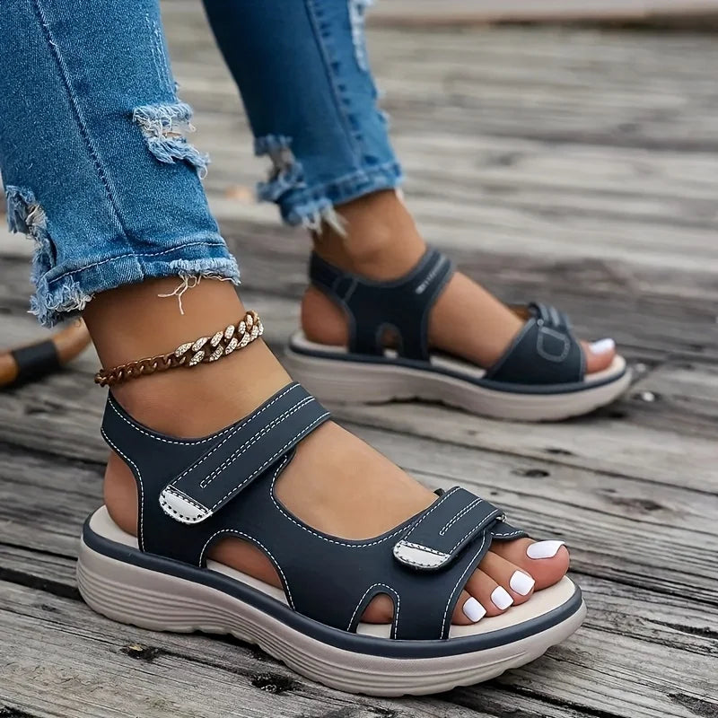 Summer Wedge Sandals for Women 2025 New Fashion Non Slip Beach Shoes Woman Lightweight Casual Platform Plus Size Sandals Women - Sun Studio