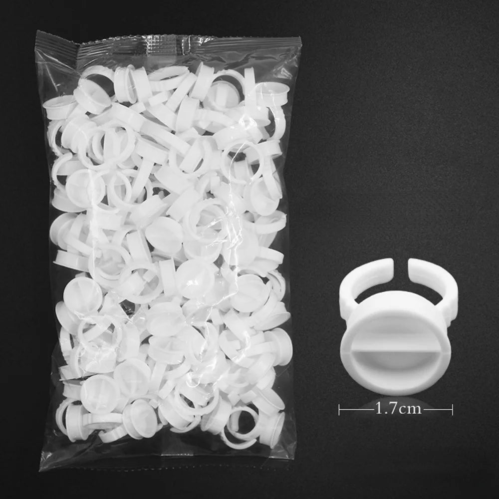 100pcs S/M/L Disposable Tattoo Ink Rings Cups Eyebrow Lip Tattoo Pigments Holder Ring Container Permanent Makeup Accessory Tools - Sun Studio