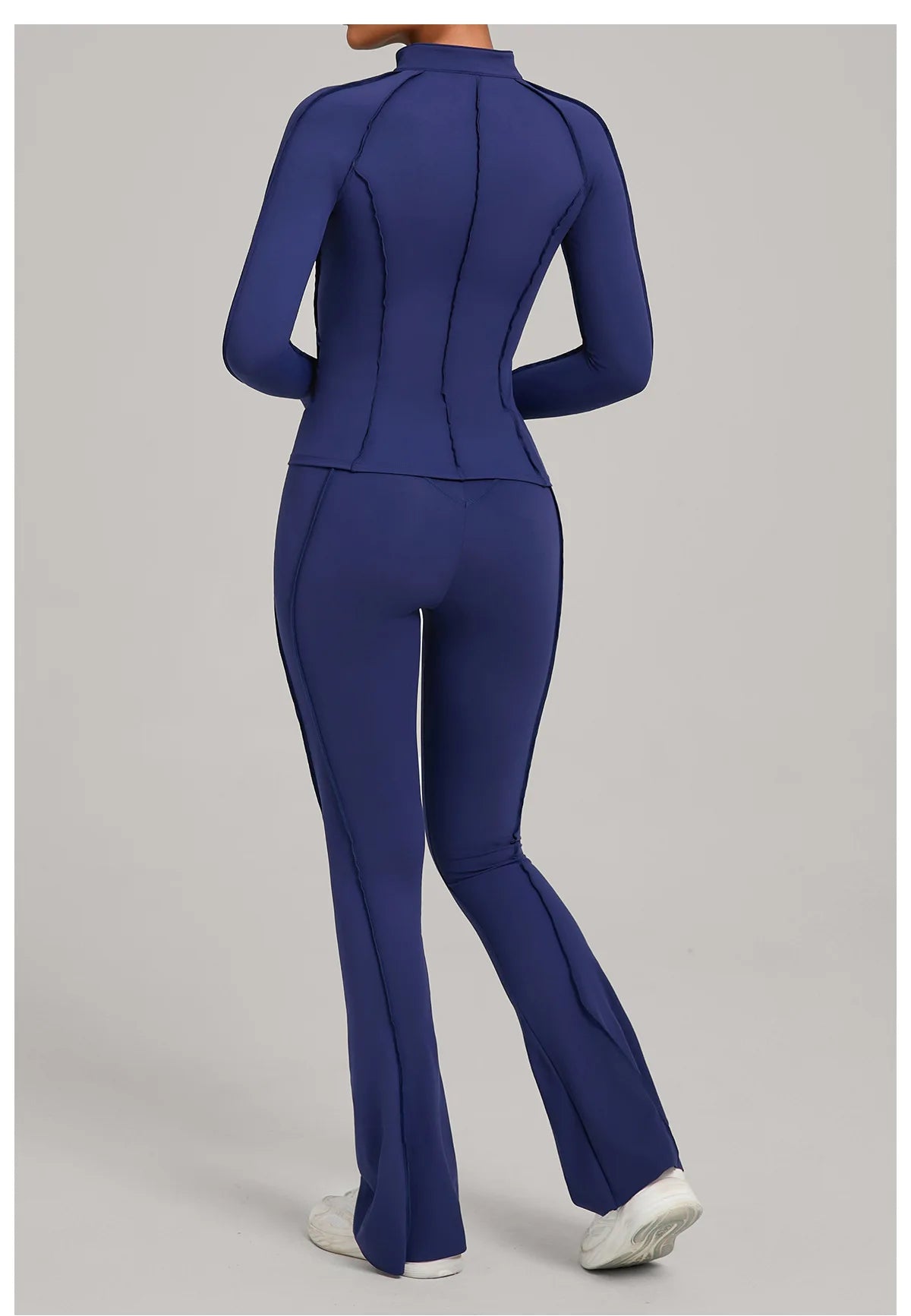 Gym Casual Yoga Set for Women Outdoor Running Fitness Outfit Autumn Winter Tight Sports Three-Piece Set Zipper Coat+bras+pants - Sun Studio