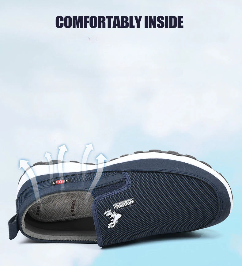 Men Running Hiking Sneakers Breathable Orthopedic Travel Plimsolls Slip On Comfortable for Outdoor Activity Hiking Walking - Sun Studio