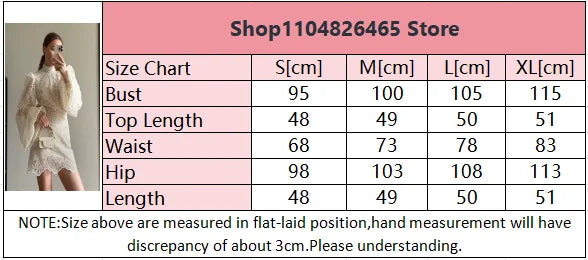 White Lace Dresses Elegant Solid Flared Sleeve High Neck Slim Pleat Mini Women Dress 2026 New Fashion Club Evening  Party Robes - Sun Studio