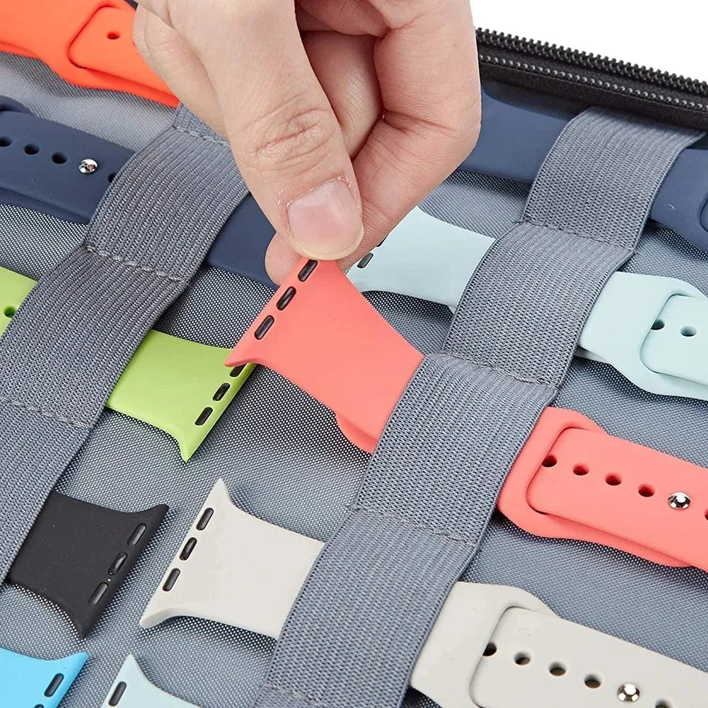 Watchband Bag for Apple Watch Strap Box Case Travel Smart Watch Wriststrap Storage Bag Box Watches Organizer Band Holder - Sun Studio