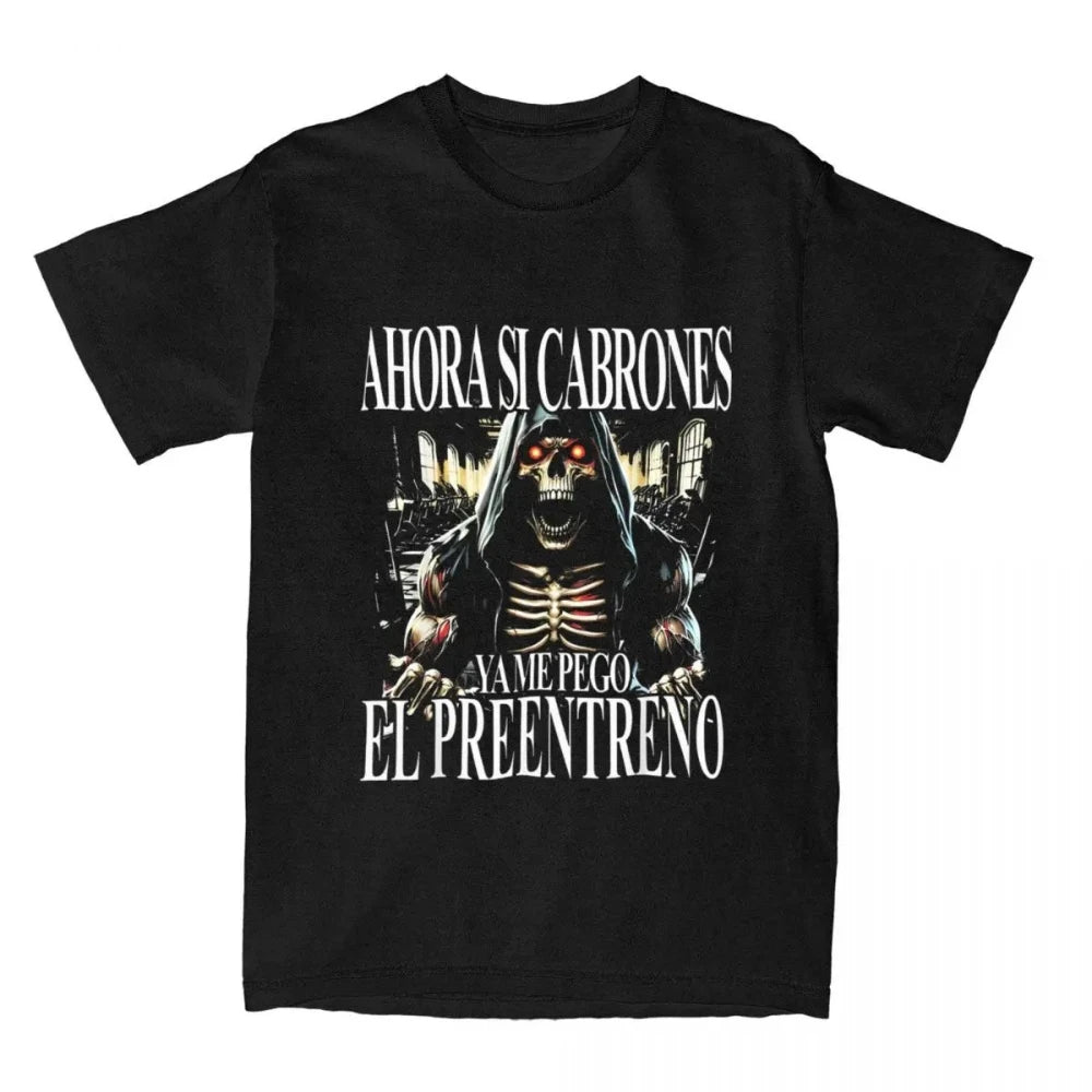 Fitness T-shirt  Calacas Chidas Gym Fitness Con Frases Sarcasticas T-shirt Men Women Retro Tees Tops Streetwear Casual Unisex - Sun Studio