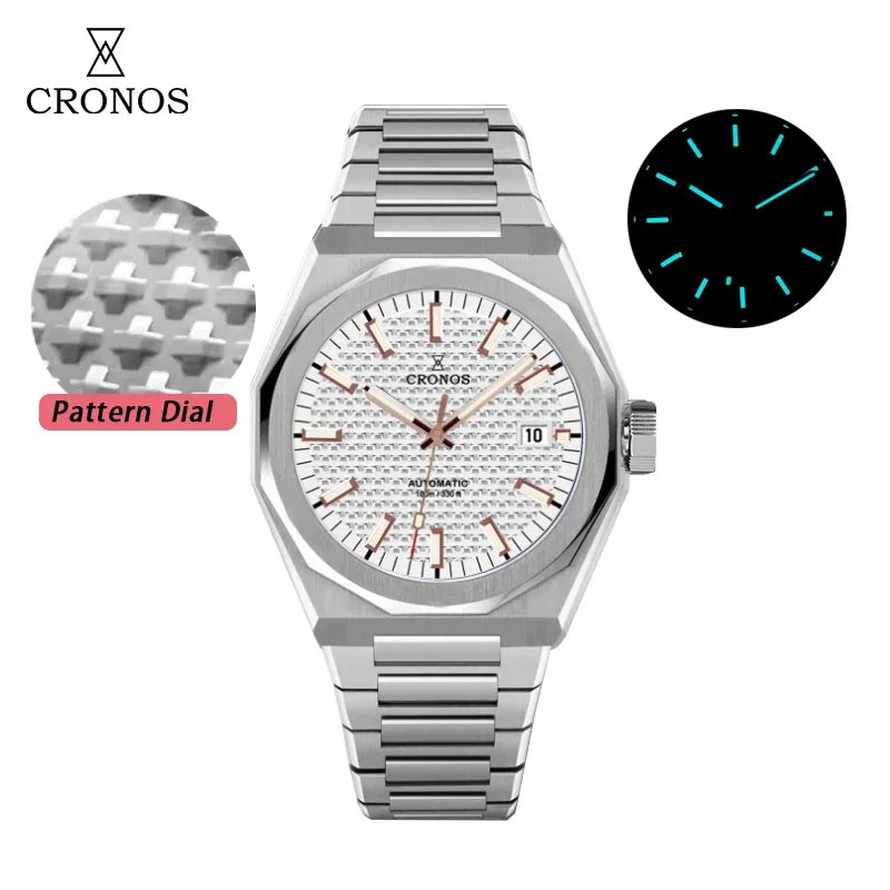 2025 Cronos L6028 New Dial Limited 39mm PT5000 See-through Caseback Men Automatic Wristwatches 10ATM Lumious V3 Watches for Men - Sun Studio