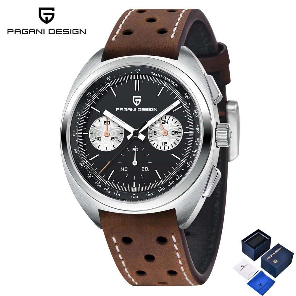 PAGANI DESIGN Panda Men's Watches 2025 Top Luxury Quartz Watch For Men Chronograph Wristwatches AR Sapphire Waterproof Luminous - Sun Studio