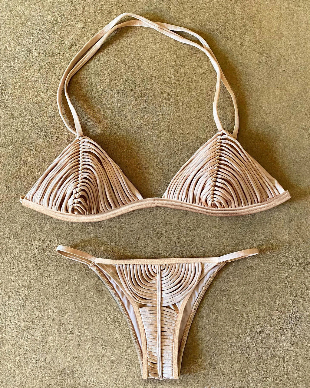 SEAURAL 2025 New Braided Rope Bandage Stripes Brazilian Bikini Swimwear Women's Swimsuit Two Piece Set Female Sexy Beachwear - Sun Studio