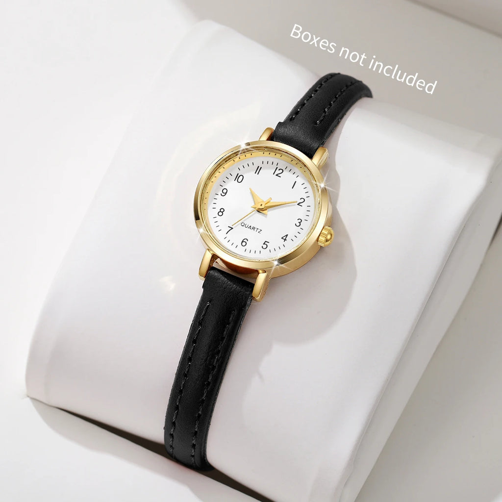 Fashion  Small Dial Women's Quartz Watch Ladies Leather Strap Wrist Watches Reloj Mujer（Without Box） - Sun Studio