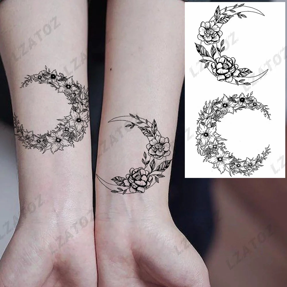 Einzigartige dreieckige Ozeanwelle Temporäre Tattoos für Männer Frauen realistische Tiger Löwe Fake Tattoo Aufkleber Spruch Transfer Kunst Tattoos