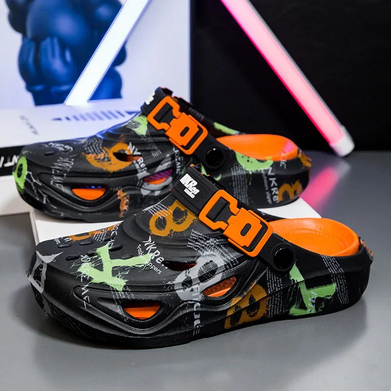 Men's Summer Outdoor Sporty Thick-Heeled Sandals Big Size 46 Head-To-Toe Dual-Purpose Beach Shoes Comfortable Wearing Experience - Sun Studio