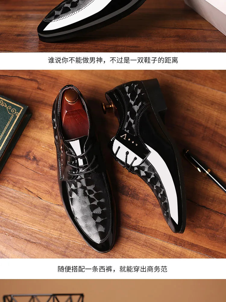 Oxfords Leather Men's Shoes Casual Dress Men Lace Up Breathable Formal Office for Man Big Size 38-48 Flats 2024 - Sun Studio