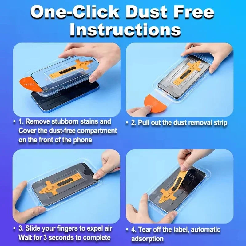 Easy Installation Oleophobic Coating Dust Free Privacy Screen Protector For iPhone 17 16 11 12 13 14 15 Pro Max XR XS 15 16 Plus - Sun Studio
