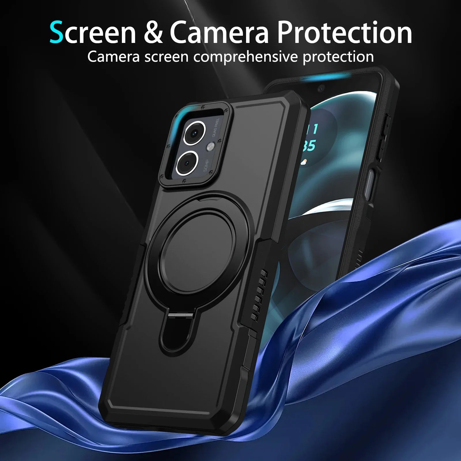 Military Grade Armor Case For Motorola Moto E14 G04S G04 G24 G54 G14 G84 G22 E13 Cover Shockproof Stand Holder Coque Shell Funda - Sun Studio
