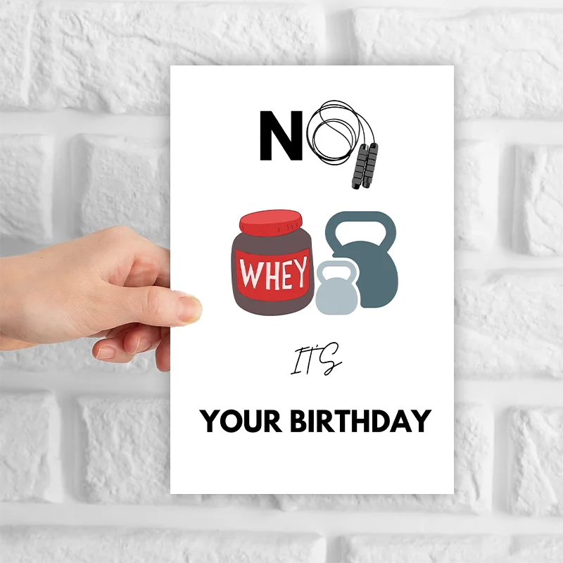 1pc, No Way Gym Card, man Gym Gifts, Gym Card for Him, Birthday Card, Funny Gym Card, Gym Birthday, Creative Gym Card. - Sun Studio