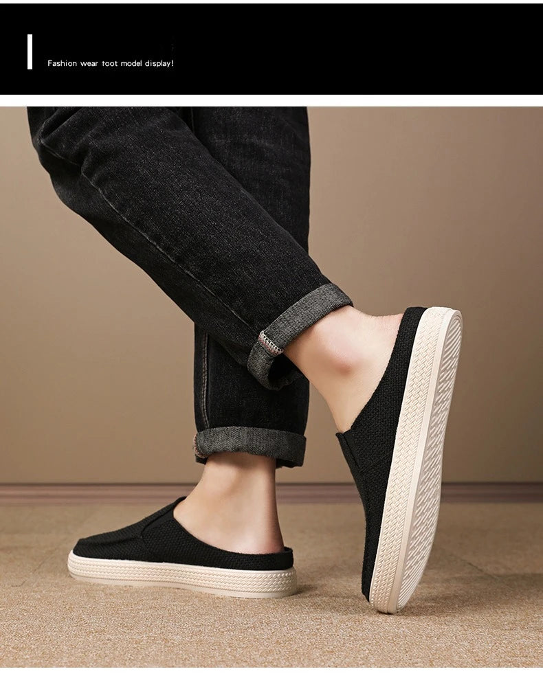 Half Slipper Man Shoes Summer Breathable Casual Comfortable Wearing Outside Slippers At Home Men's Shoes Free Shipping Shoes - Sun Studio
