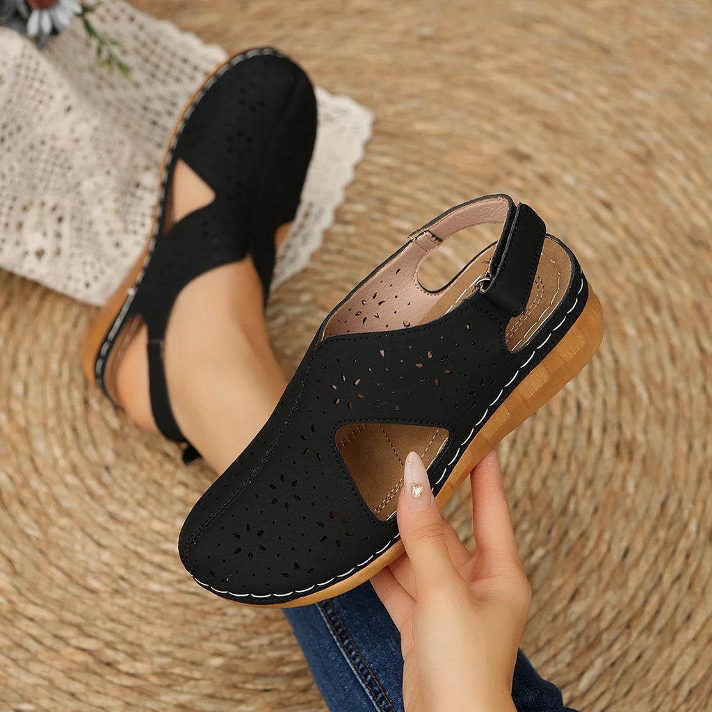 Summer Women 2026 Sandals Platform Fashion Sandals Hollow Out Buckle Roman Style Shoes Women Lightweight Slip-On Shoes Ladies - Sun Studio