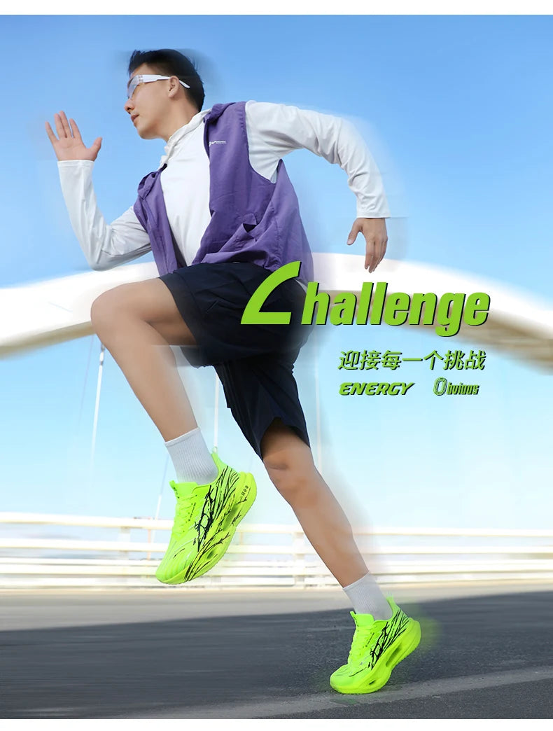 Men Sport Shoes Professional Cushioned Carbon Plate Running Shoes Breathable Couple Casual Sneakers Marathon Athletic Footwear