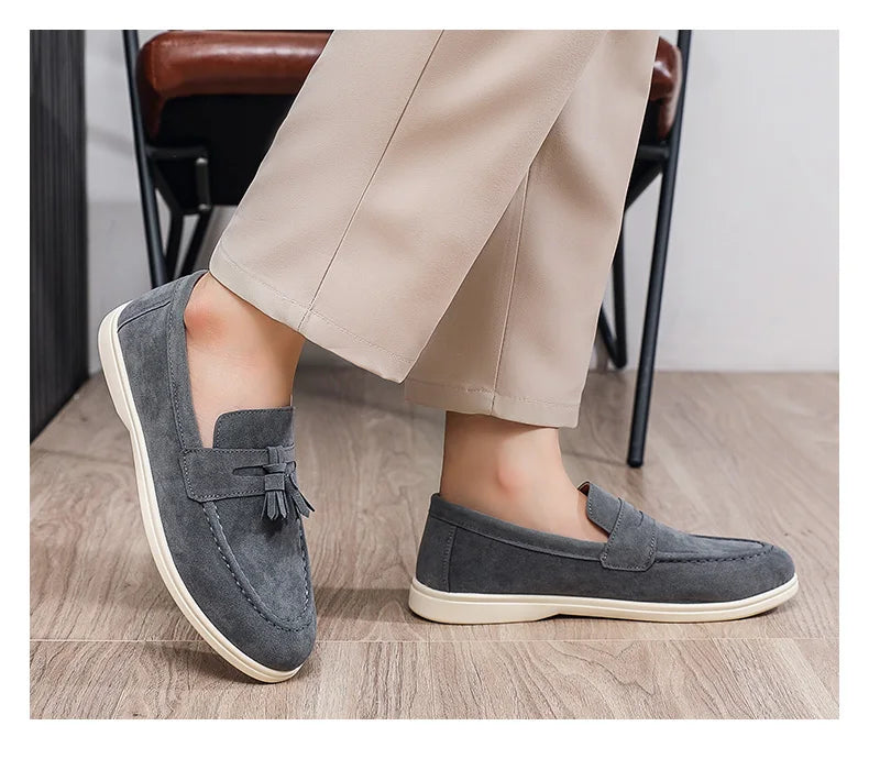 Fashion Men's Casual Shoes British Classic Tassel Loafers Moccasins Lazy Outdoor Flat Shoes‌。 - Sun Studio