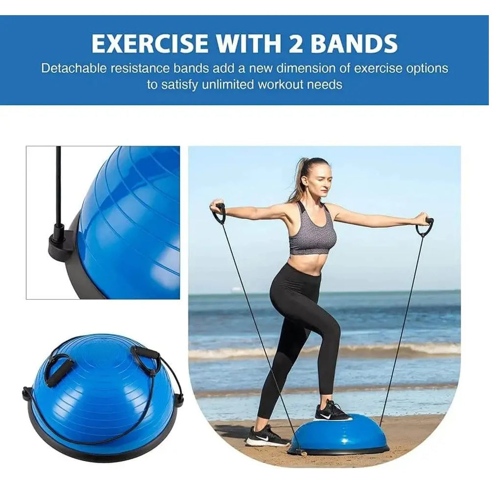 hit yoga wave speed ball,special fitness ball,balance hemisphere,fitness ball,home yoga fitness equipment,blue - Sun Studio