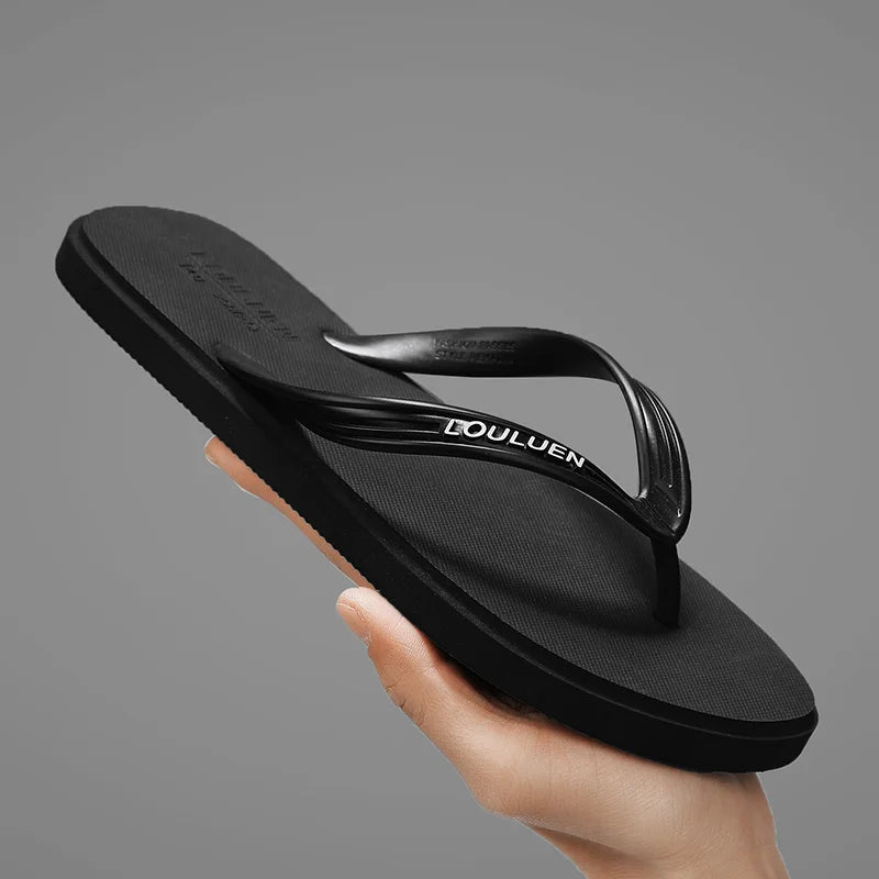 New men's flip flops with soft sole, comfortable, open toe flip flops for indoor and outdoor walks, summer beach flip flops for - Sun Studio