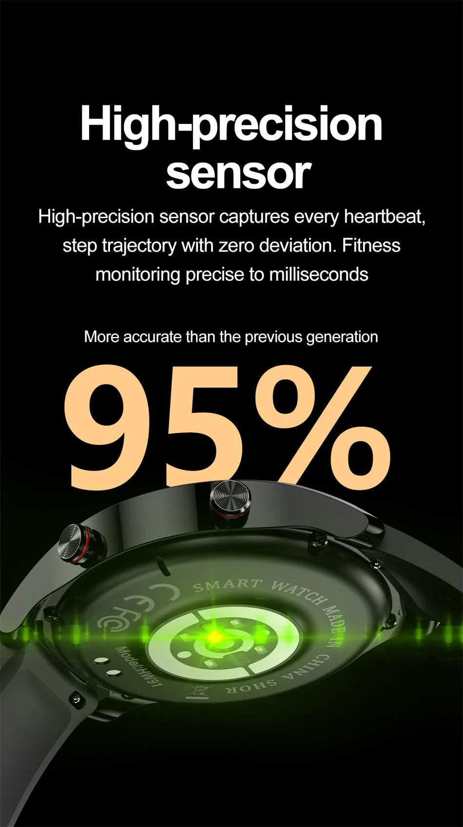 ChiBear New 1.53inch Bluetooth Call Smart Watch Men Multi-Sport Mode Heart Rate Health Monitoring Waterproof Business Smartwatch - Sun Studio