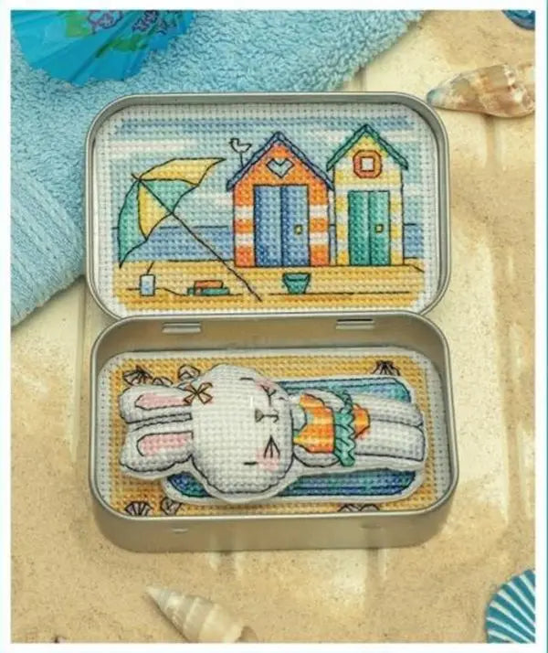 Rabbit Doll Embroidery DIY 14CT Unprinted Arts Cross stitch kits Set Cross-Stitching Home Decor - Sun Studio
