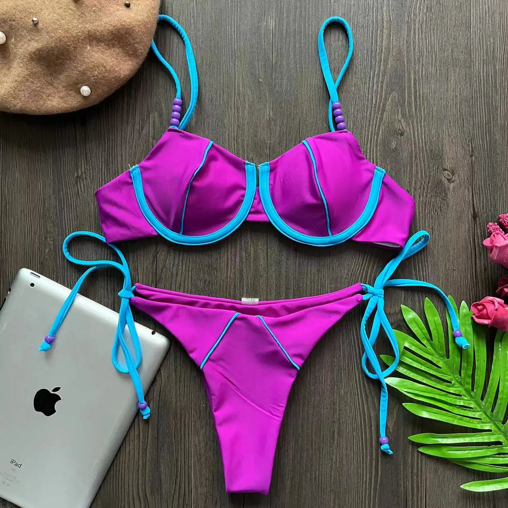 RUOTONGSEPT New Sexy Push up Bikini Set Swimsuit Women's low-waist Swimwear For Female Two Piece Beachwear 2023 Bathing Suit - Sun Studio