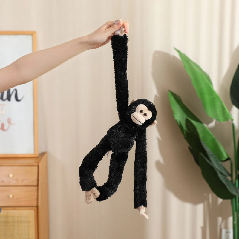 Cartoon Punch Monkey Plush Doll Brown Chimpanze Mom And Black Monkey Baby Together Animal Stuffed Doll Home Decor Gift For Kids