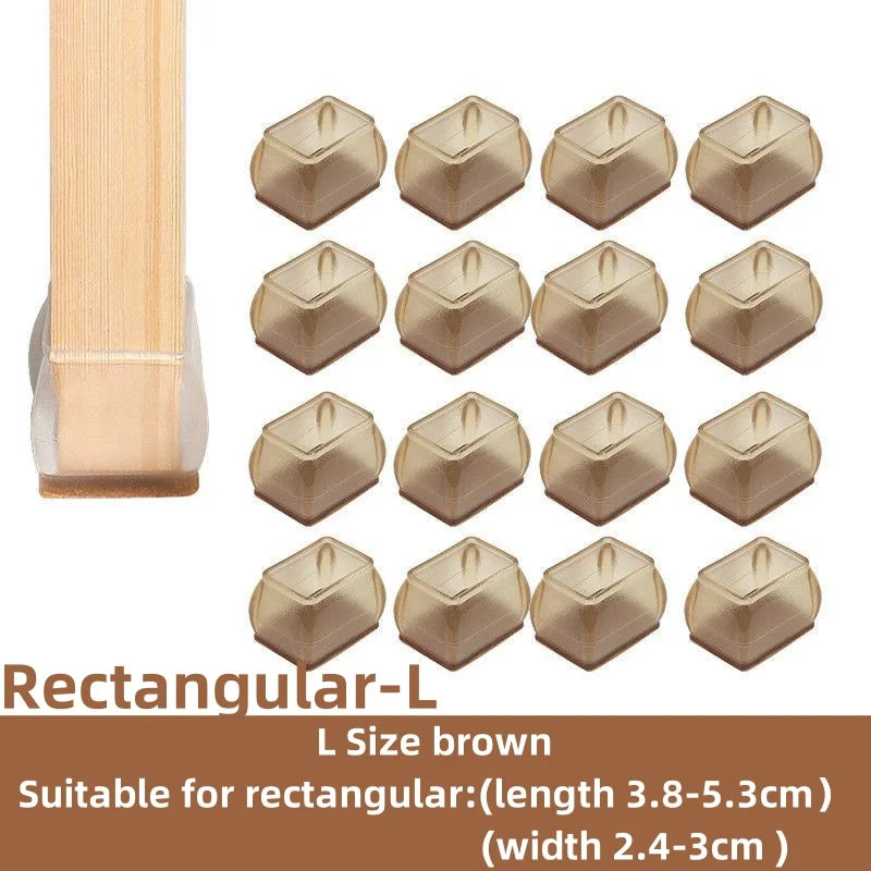 16Pcs Silicone Furniture Non-Slip Legs Pads Chair Leveling Feet Mat Hardwood Floors From Scratches Protectors Mat Home Decor - Sun Studio