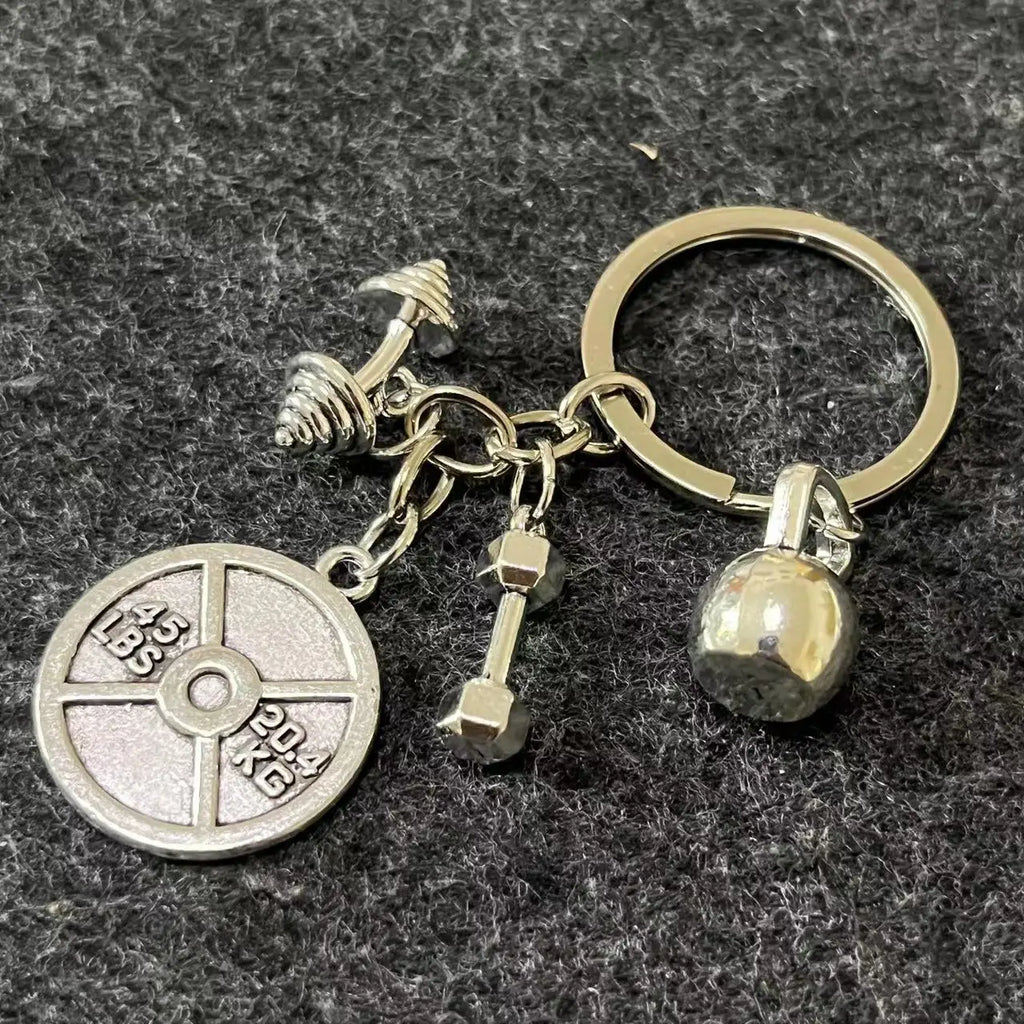 Barbell, Dumbbell, Kettlebell, Sports, Fitness, Inspirational Creativity, Gym Gift, Fitness Keychain - Sun Studio