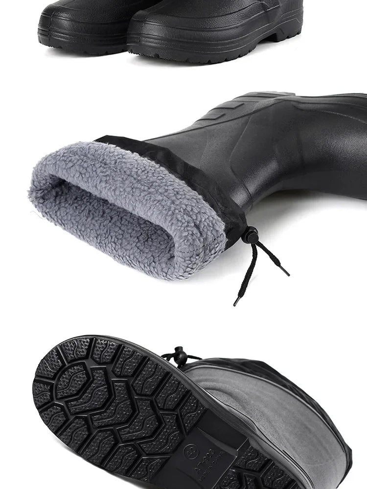 2025 New Men Rain Boots High Quality EVA Waterproof Shoes Men Platform Snow Boots Outdoor Non-slip Fishing Shoes Men Rain Shoes - Sun Studio