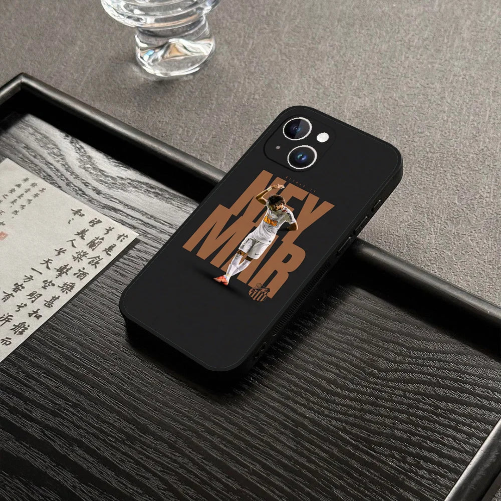 For N-Neymar Football 10 Phone Case For Iphone 16 15 11 13 14 Pro Max 7 8 Plus X Xr Xs Max 12mini Black Shell Cover Case - Sun Studio