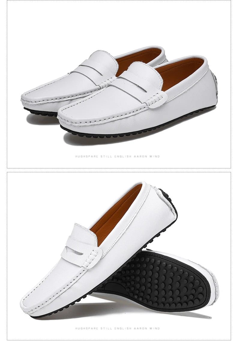 DEKABR Loafers Shoes Men Fashion Shoes New Spring Comfy Men's Flats Moccasins Classic Original Leather Men Casual Shoes - Sun Studio