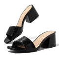 Summer Slippers Women Fashion Shoes for Women Black Large Sandals Luxury Heel Slippers Zapatos De Mujer - Sun Studio