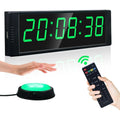 Gym with Start/Stop Button, Interval Timer for Workout, Stopwatch/Countdown Timer with Remote, 12/24H Digital Wall Clock - Sun Studio