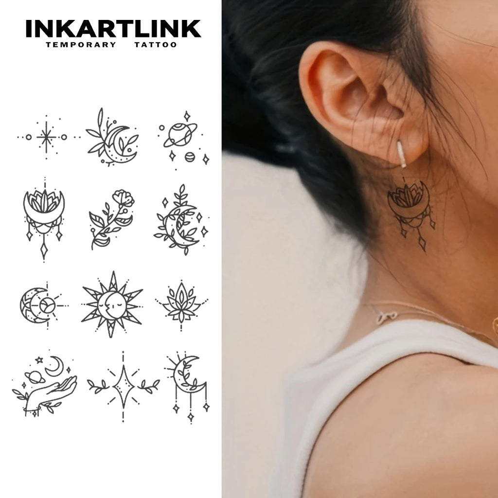 Henna Finger Tattoo (9) Temporary Tattoo,Lasts To 15 Days New Technology Magic Waterproof Semi Permanent Sticker. - Sun Studio