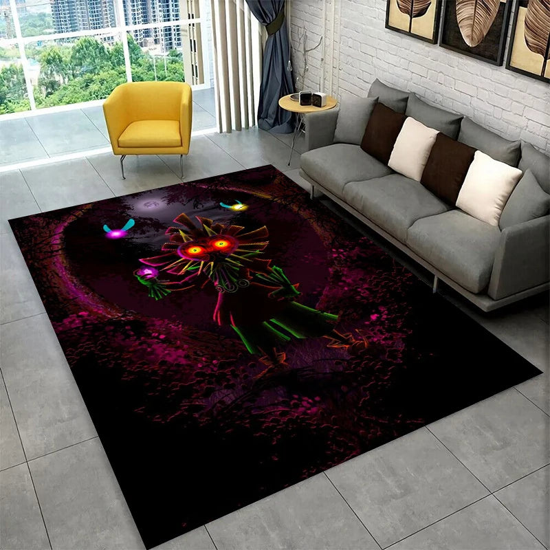 Classic Game Z-Zelda Cartoon Link Carpet Rug for Playroom Bedroom Living Room Sofa Home Decor,kid Area Rug Non-slip Floor Mat - Sun Studio