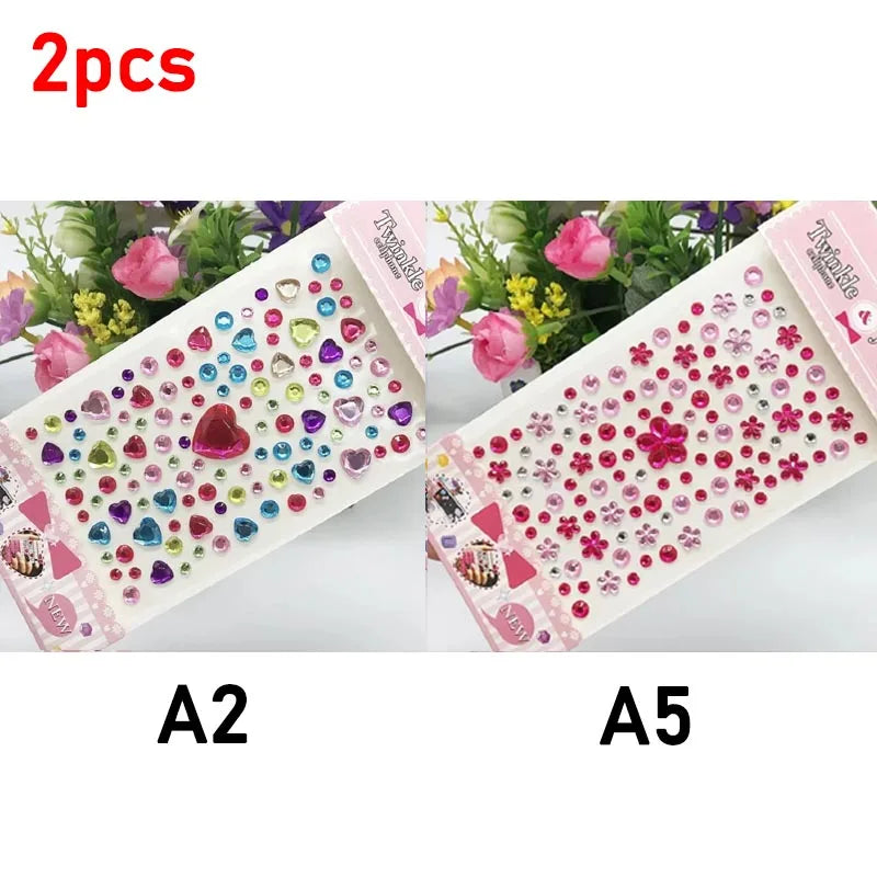 Glitter Face Stickers for Children Rhinestones for Eyes Face Diamonds Bright Stickers Festival Makeup Jewels Stickers ZS006