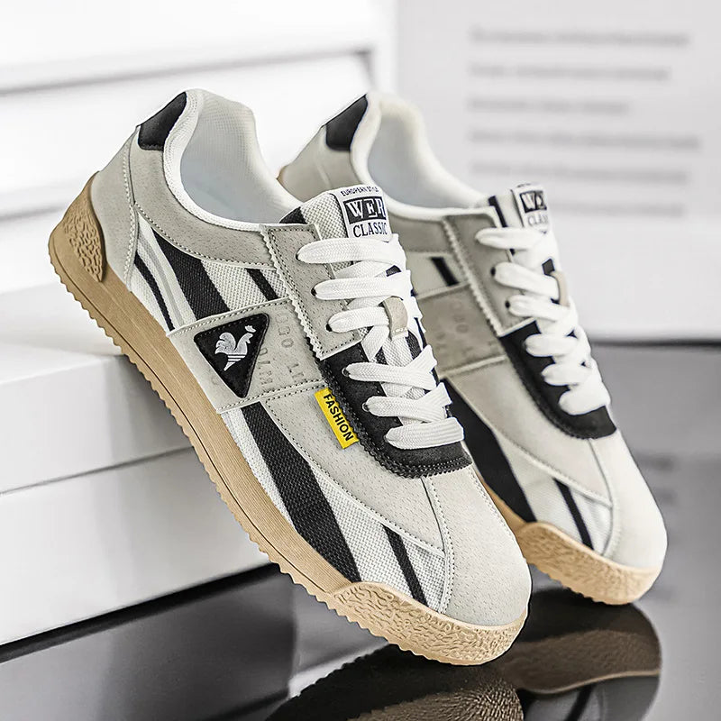 Mens Classic Running Shoes Lace Up Soft Sole Walking Shoes Breathable Flat Fashion 2026 Spring Autumn Tennis Casual Sports Shoes - Sun Studio