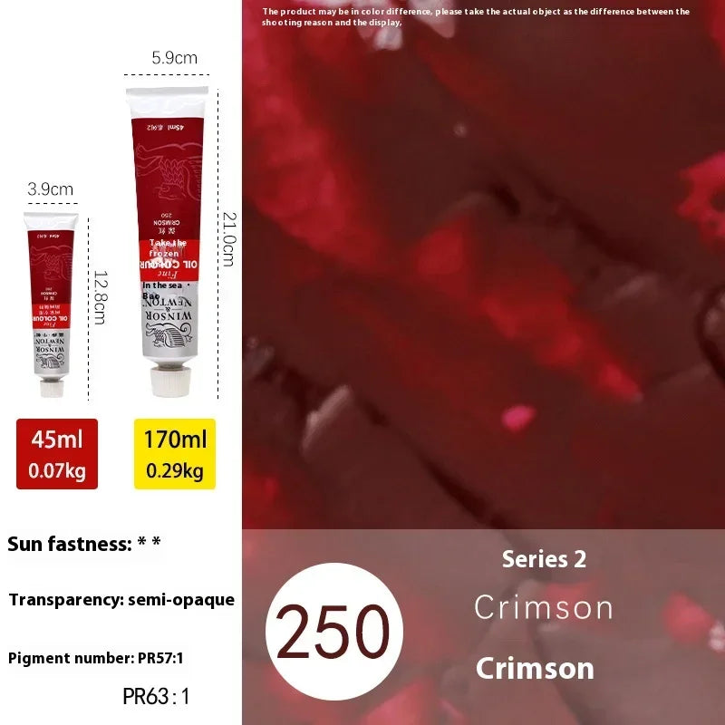 45ml Oil Paint Transparent Tube Fast Drying White Gold Silver Professional Color Painting Supplies For Artists Student Beginners