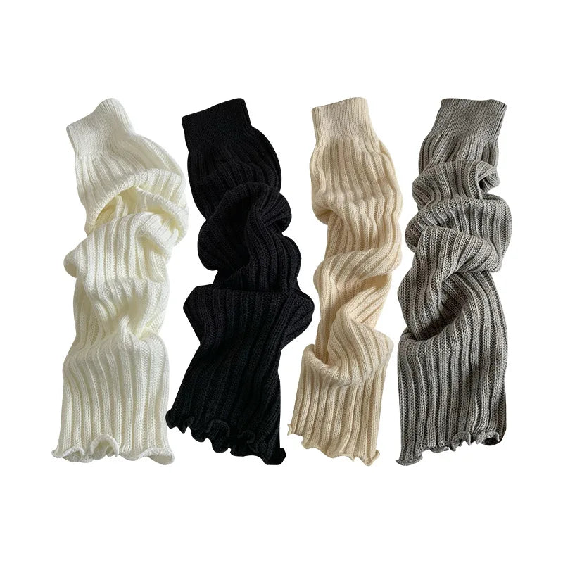 57cm Japanese Lolita Leg Warmers Winter Women Ankle Warmer Girls Gothic Long Socks Thin Knitted Female Cosplay Socks Boot Cuffs - Sun Studio