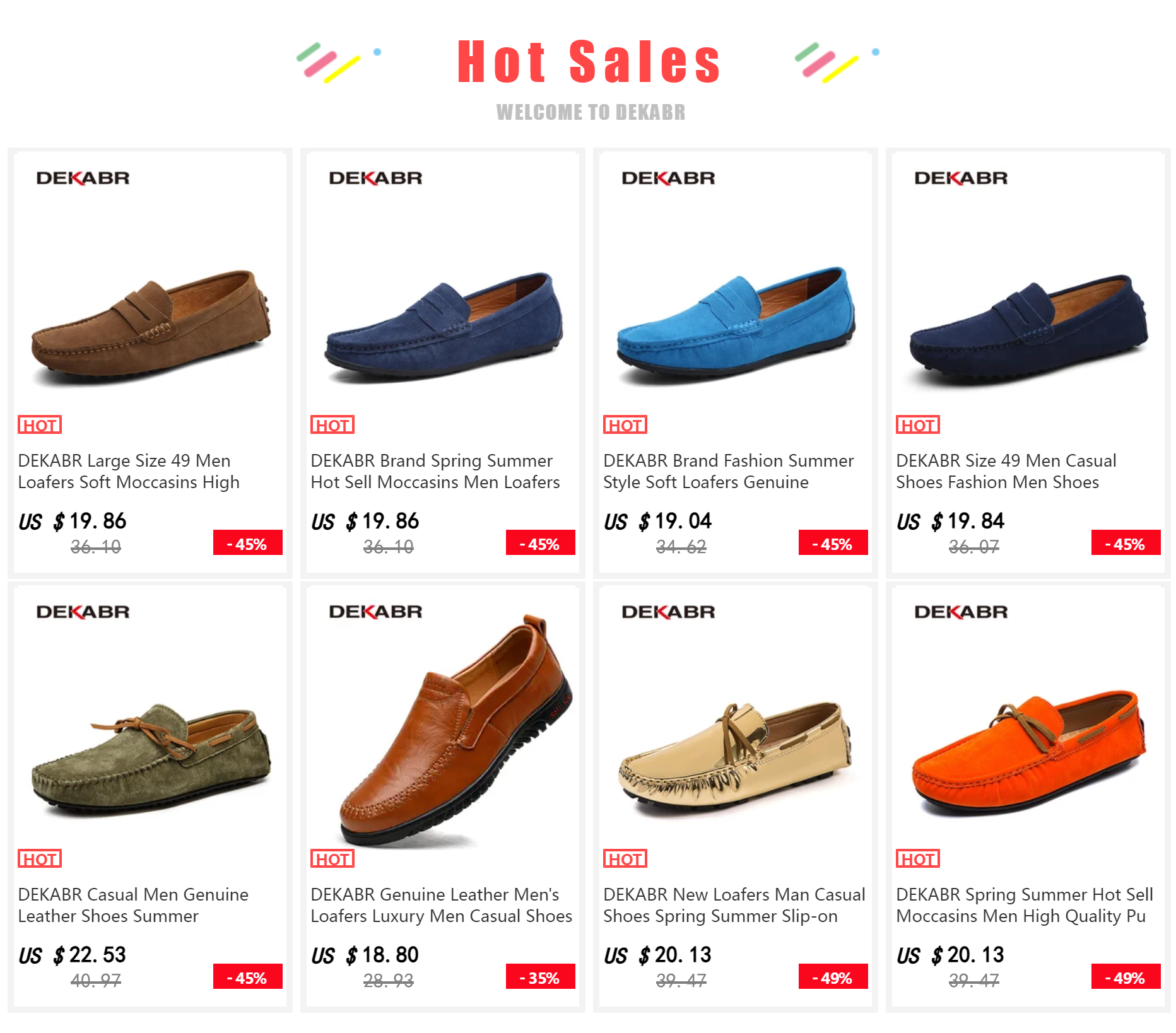 DEKABR Loafers Shoes Men Fashion Shoes New Spring Comfy Men's Flats Moccasins Classic Original Leather Men Casual Shoes - Sun Studio