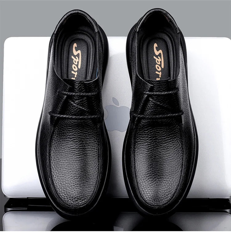 Casual Leather Shoes Men Loafers Trend Brand Business Shoes Autumn Slip on Flat Man Sneakes Comfortable Moccasins Zapatos Hombre - Sun Studio