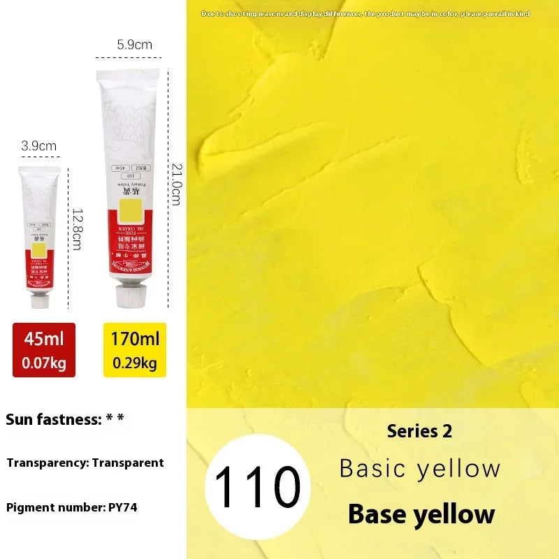 45ml Oil Paint Transparent Tube Fast Drying White Gold Silver Professional Color Painting Supplies For Artists Student Beginners