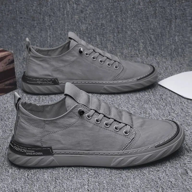2024 Spring New Breathable Ice Silk Old Beijing Cloth Shoes Versatile Shoes Fashion Trend Men's Casual Canvas Board Shoes - Sun Studio