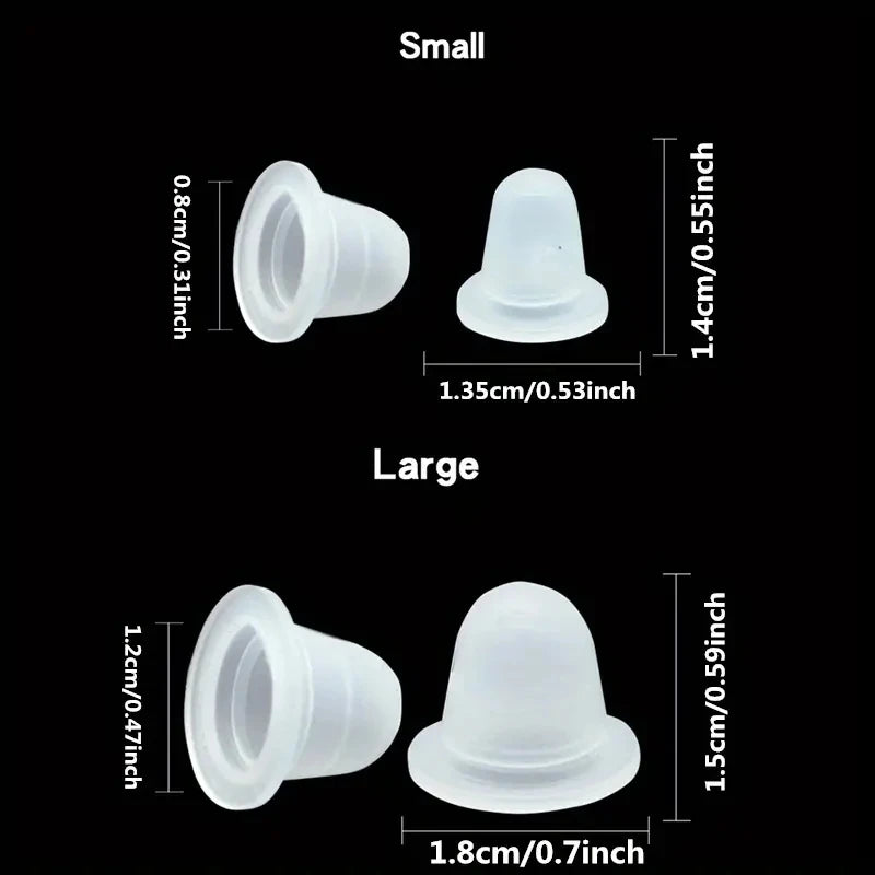 100/300/500Pcs Soft Silicone Microblading Tattoo Ink Cup Cap Pigment Holder Container S/L for Permanent Makeup Tattoo Accessorie - Sun Studio