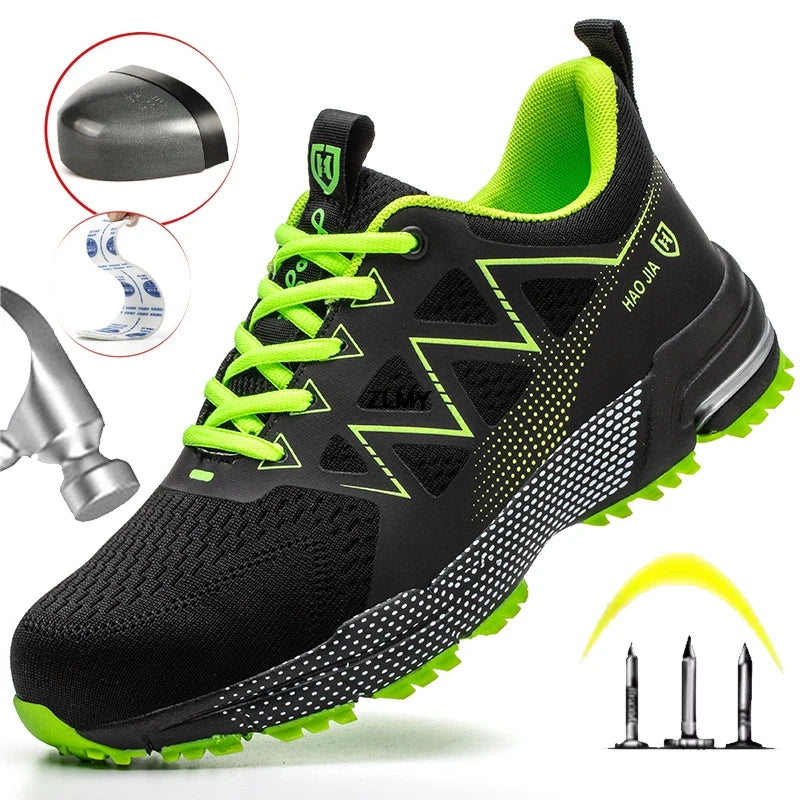 Fashion Safety Shoes Men Steel Toe Sneakers Puncture Proof Breathable Work Safety Boots Man Comfy Work Shoes Male Security Boots - Sun Studio