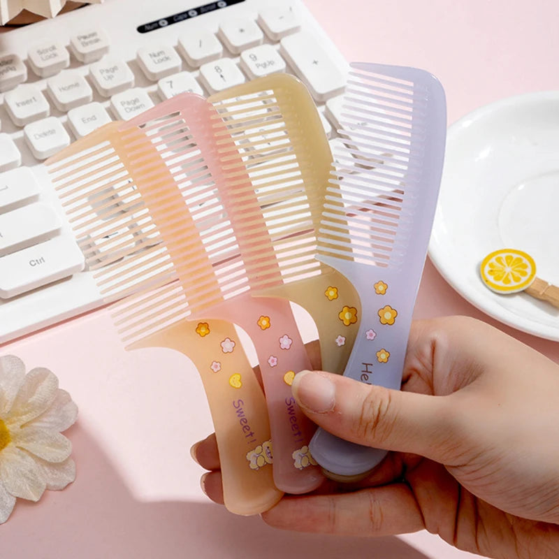 2pcs Kids Hair Combs Set Cartoon Animals Children Hairdressing Comb with Pointed Tail Girls Portable Anti-Static Plastic Comb - Sun Studio